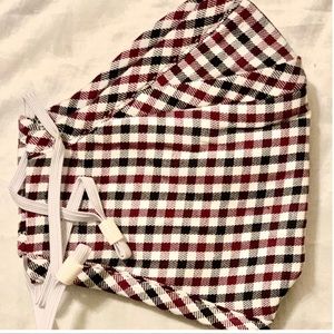 Stylish gingham check masks with filter.